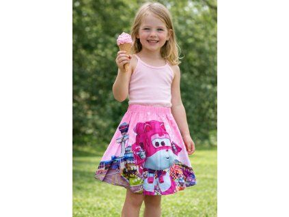 Dívčí sukně SUPER WINGS růžová