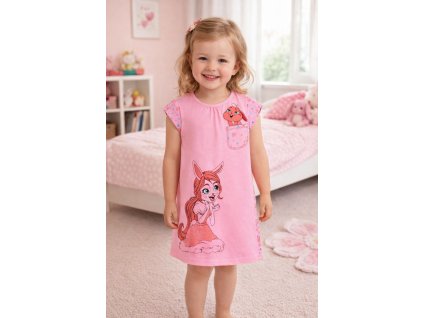 Dívčí noční košile ENCHANTIMALS krátký rukáv