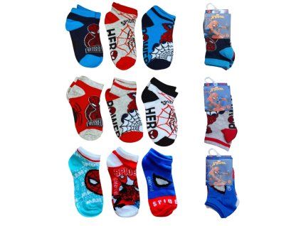 Chlapecké ponožky kotníkové SPIDERMAN 3pack assort