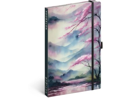 NOTIQUE Notes Sakura, linkovaný, 13 x 21 cm