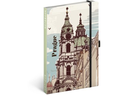 NOTIQUE Notes Praha, linkovaný, 13 x 21 cm