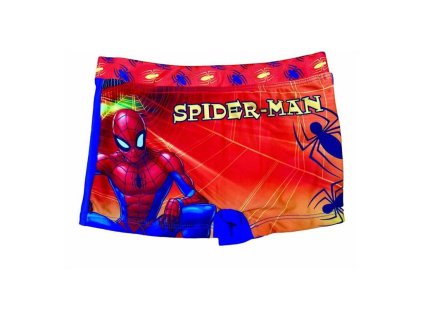 Chlapecké plavky SPIDERMAN boxerky červenomodré