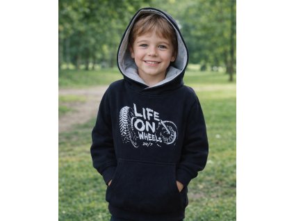 Chlapecká mikina VENERE life on wheels přes hlavu s kapucí