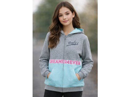 Dívčí mikina VENERE Dreamer na zip s kapucí