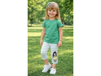 Dívčí legíny 3/4 GORJUSS s pruhy