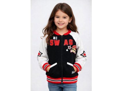 Dívčí mikina L.O.L. na zip černobílá