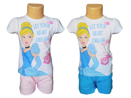 Dívčí pyžamo PRINCEZNY Popelka krátké