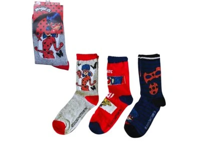 Dívčí ponožky KOUZELNÁ BERUŠKA 3 pack s šedou