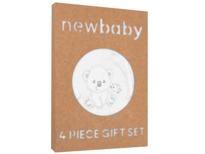 Kojenecká soupravička do porodnice New Baby Sweet Bear bílá (Barva Bílá, Velikost 50)