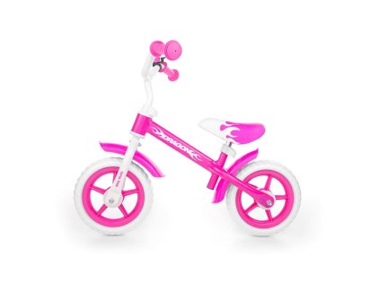 Dětské odrážedlo kolo Milly Mally Dragon pink (Barva Růžová)
