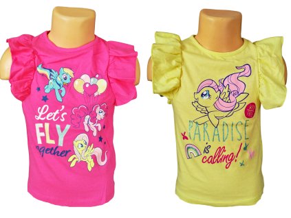 Dívčí tričko MY LITTLE PONY krátký rukáv volánový