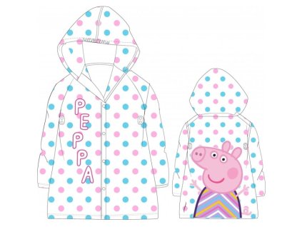 Dívčí pláštěnka PEPPA PIG s puntíky transparentní