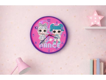 Dětské nástěnné hodiny L.O.L. fialové