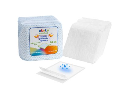 Jednorázové hygienické podložky Akuku 40x60 - 30 ks (Barva Bílá)