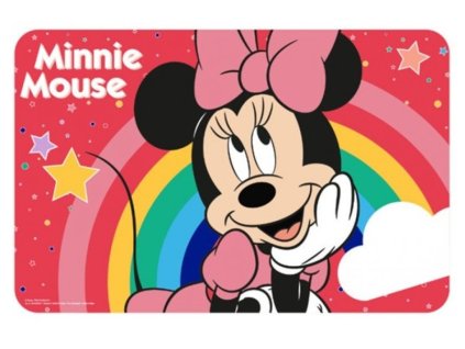 Dětská jídelní podložka MINNIE duha červená 43x28