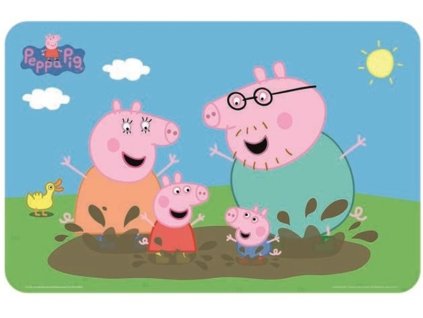 Dětská jídelní podložka PEPPA PIG v bahně 43x28