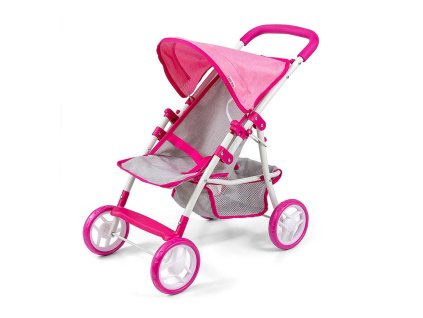 Dětský sportovní kočárek pro panenky Milly Mally Natalie Prestige Pink (Barva Růžová)