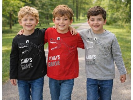 Chlapecké tričko GLO-STORY dino dlouhý rukáv