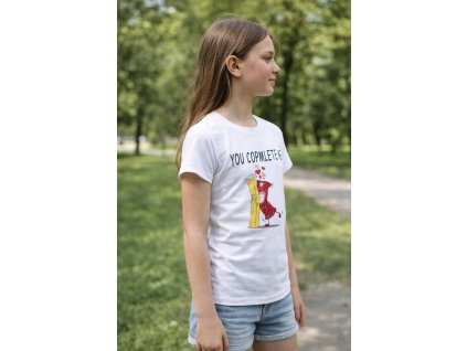 Dívčí tričko GLO-STORY HRANOLKA krátký rukáv bílé