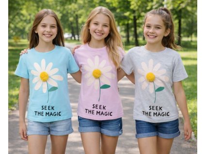 Dívčí tričko GLO-STORY KOPRETINA krátký rukáv