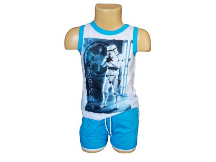 Chlapecký letní set STAR WARS tílkový se šortkami bílo-modrý