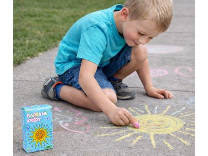 Barevné křídy chodníkové 3 kusy v krabičce