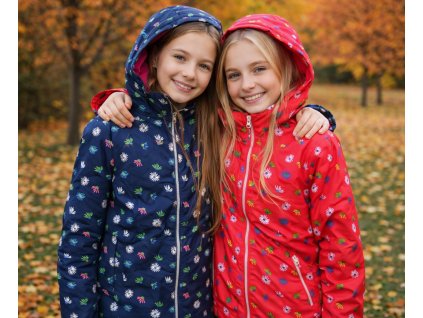 Dívčí bunda KVĚTINY jaro-podzim