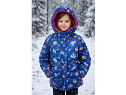 Dívčí zimní bunda LEMON BERET zvířátka