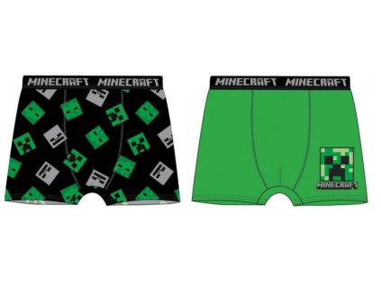 Chlapecké boxerky MINECRAFT 2pack zelenočerné