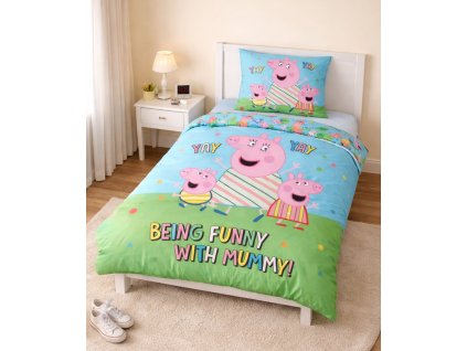 Dětské bavlněné povlečení PEPPA PIG nejlepší maminka