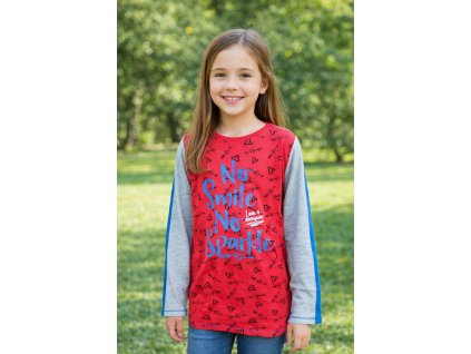 Dívčí tričko LEMON BERET no smile no sparkle  dlouhý rukáv