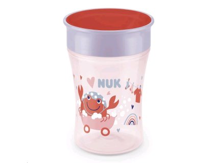 Dětský hrníček Magic NUK 360° s víčkem red (Barva Červená)