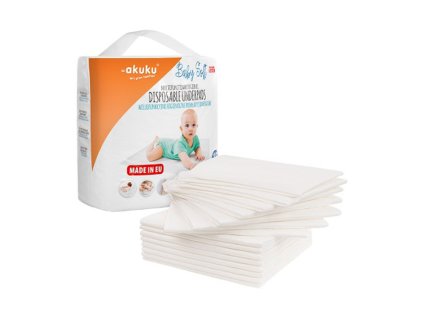 Jednorázové hygienické podložky Akuku Baby Soft 40x60cm 15ks (Barva Bílá)