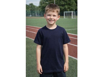 Chlapecké tričko GLO-STORY bez potisku modré tmavé