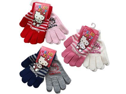 Dívčí rukavice HELLO KITTY prstové přechodové
