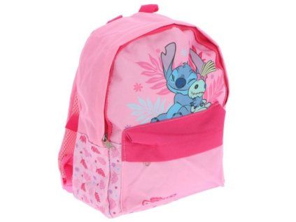 Dětský batoh LILO A STITCH 2 kapsy růžový