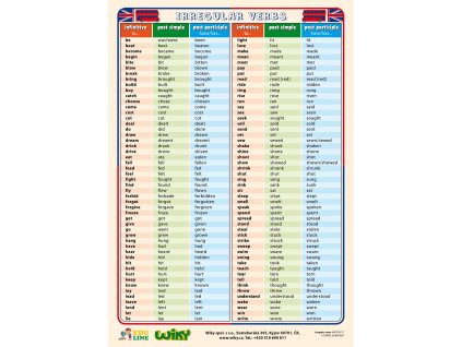 Nepravidelná slovesa A4 - Irregular Verbs angličtina