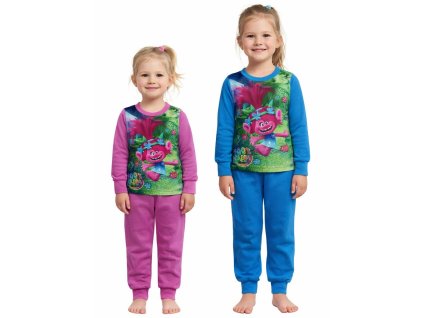 Dívčí pyžamo TROLLOVÉ dlouhé fleece