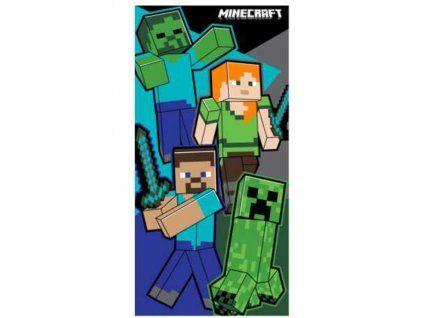 Dětská osuška MINECRAFT 4 postavy bavlna
