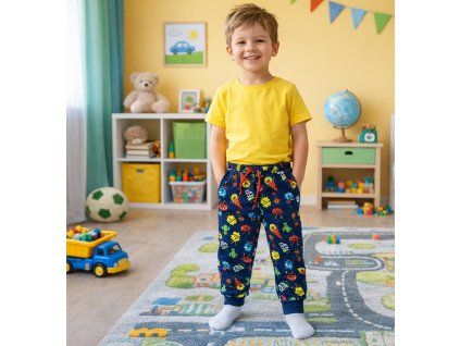 Chlapecké tepláky GUMBALL bavlna modré