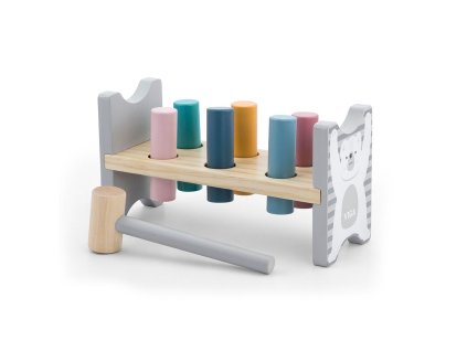 Dřevěná zatloukačka pro nejmenší Viga PolarB (Barva Multicolor)