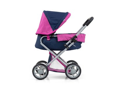 Dětský kočárek pro panenky Milly Mally Alice Prestige Navy (Barva Šedá)