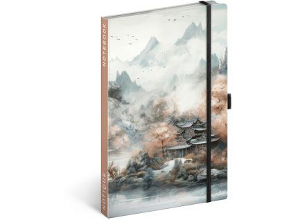 NOTIQUE Notes Japonsko, linkovaný 13 x 21 cm