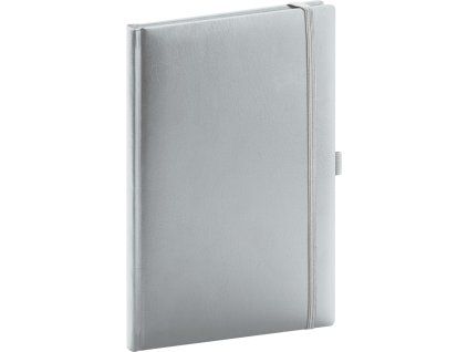 NOTIQUE Notes Balacron stříbrný tečkovaný 15 x 21 cm