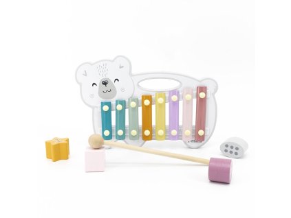 Dřevěný xylofon Viga Lední medvěd (Barva Multicolor)