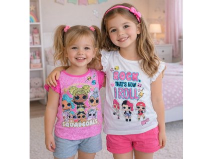 Dívčí pyžamo L.O.L. rukávy s volánky