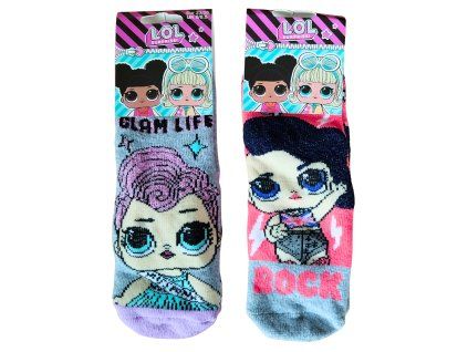 Dívčí teplé ponožky s protiskluzem L.O.L.