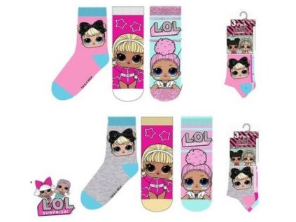 Dívčí ponožky L.O.L. 3pack vícebarevné