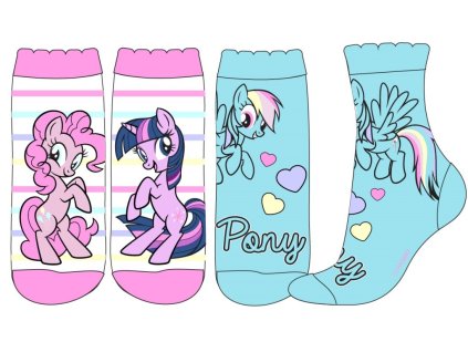 Dívčí ponožky MY LITTLE PONY single s proužky a modré