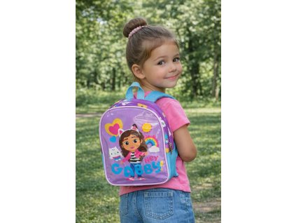 Dětský batoh GÁBININ KOUZELNÝ DOMEK fialovo-modrý